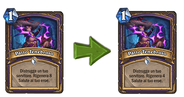 Nerf Hearthstone patto tenebroso