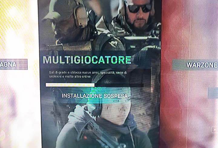 call of duty installazione sospesa ps4 errore